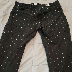GAP Black Trousers with White Dots